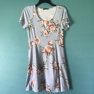 Blue Floral Dress Large